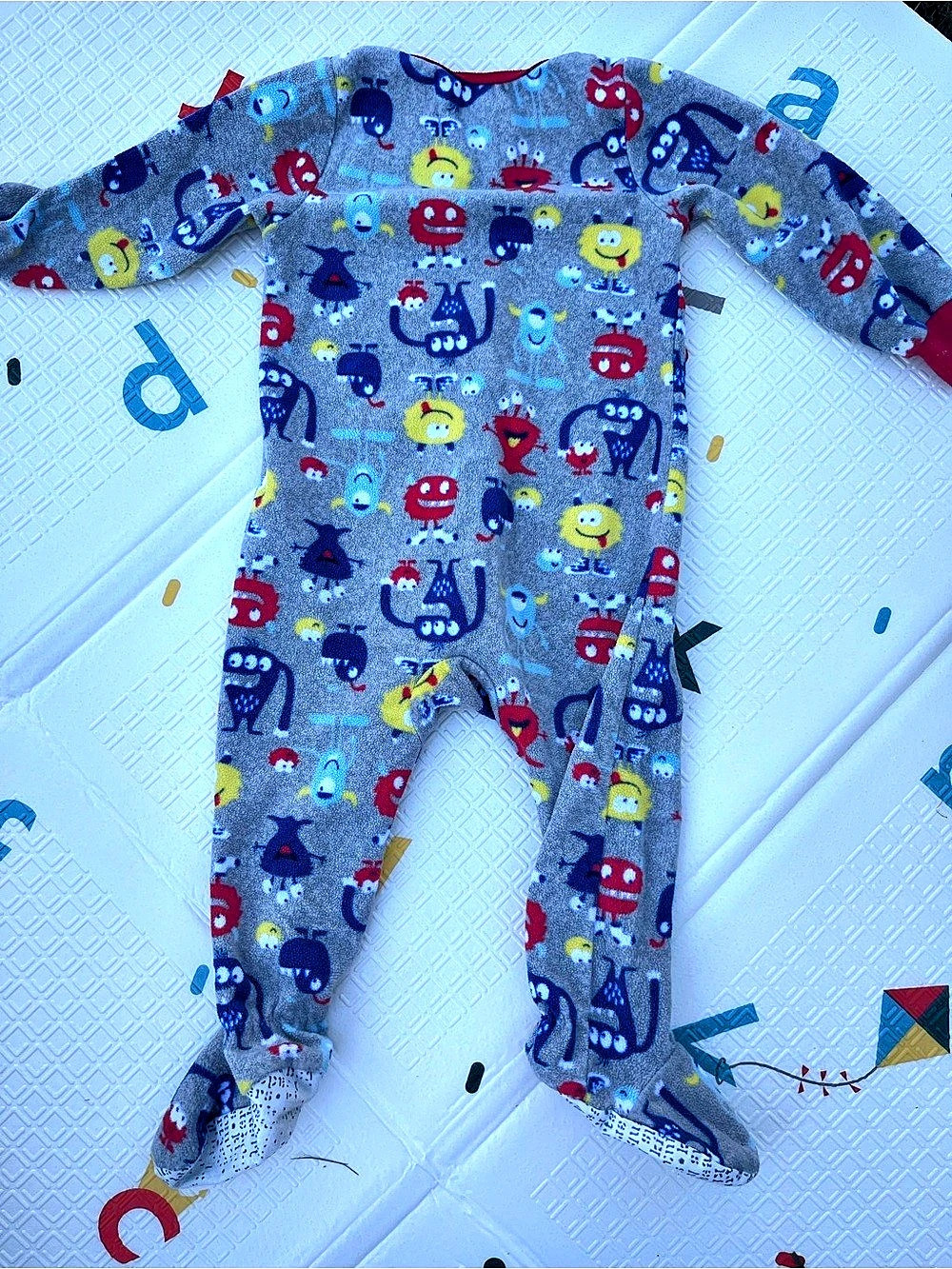 Kids Headquarters Monster Print Footie Pajamas size 18m